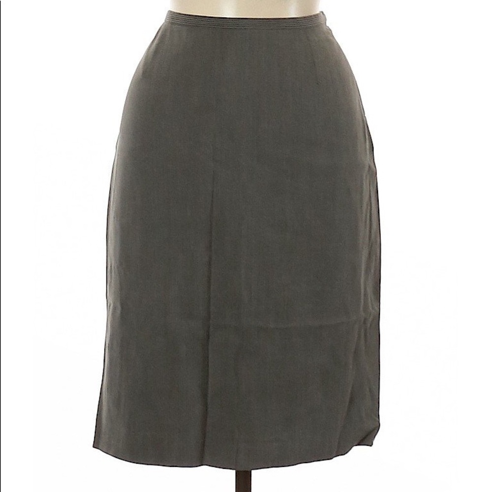 Nwt Giorgio Armani Skirt Gray Pencil Italy $750